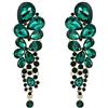 EVER FAITH Orecchini donna,EVER FAITH Austriaco Cristallo Elegante Goccia d'acqua Matrimonio Clip-on Ciondola gli Orecchini
