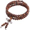 Mookaitedecor - Rosario buddhista mala a 108 perle in legno, da yoga