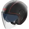 Nolan Casco Moto Jet Nolan N20-2 VISOR ASSO 355 Nero Opaco Rosso