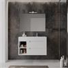 DEGHI Mobile bagno sospeso 100 cm 2 cassetti bianco opaco con lavabo alto dx - Deck