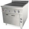 Cucina Professionale Con Piano Cottura Infrarossi 4 Piastre + Forno Elettrico Professionale Profondità 70 cm
