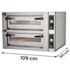 Forno Elettrico Pizzeria Professionale Manuale Doppio, 4 + 4 Pizze Diametro 34 cm, Altezza Camera di Cottura 15 cm