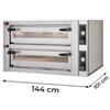 Forno Elettrico Pizzeria Professionale Manuale Laterale Doppio, 6 + 6 Pizze Diametro 34 cm, Altezza Camera di Cottura 15 cm