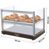 Vetrinetta Per Cornetti e Brioches Basic 2 Piani Neutra