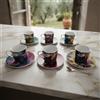 Excelsa set 6 Tazzina caffe' con piattino mod. Rhapsody cod.64450