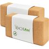 BACKLAxx ® Blocchi Yoga in Sughero 100% Naturale | Mattoncini Yoga Blocks Ecologici e Delicati sulla Pelle | Blocco-Yoga Antiscivolo per Stretching, Pilates e Meditazione