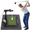 Generic Tappetino portatile da golf con schermo LCD e feedback vocale, simulatore di colpire da interni, per pratica di swing e visualizzazione della distanza di volo
