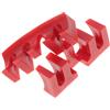 MAGICLULU 2 Pezzi Riduttore di Carico, Protezione Antiurto | Plastica PVC Rosso, Fissaggio Antiscivolo, per Incordatura e Uso Morsetti Macchina