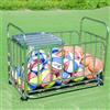 Generic Carrello da basket con ruote, pieghevole, in acciaio inox, per riporre attrezzature sportive e palloni mobili per una facile organizzazione e trasporto