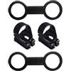 CALLARON Sturdy Snorkel Lock e Mask Tube Holder Set 4Pezzi Nero in Silicone e ABS per Maschera e Tubo Snorkel per Accessori da Sub