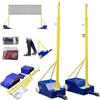 Generic Pali da pallavolo resistenti, telaio portatile regolabile per badminton con ruote, supporto mobile per allenamento interno ed esterno, per adulti e giovani