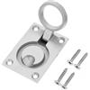 JUMPLAWN Maniglia a Incasso in Acciaio Inox per Boccaporto Marino | Rettangolare Pieghevole, Profilo Liscio senza Sporgenze, Include Viti di Montaggio, Argento
