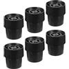 DEARMAMY 6 Pezzi Coperture per Gambe Trampolino da 2,5cm in Lattice Nero | Ricambio Rapido, Design Slip-on Rastremato, Manutenzione Semplice, Ambiente Silenzioso in Casa