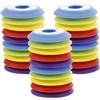 HOMOCONO 30 Pezzi Organizzatore per Lenza da Pesca 60mm, Rotondo | Design Chiuso e Sigillato, Protegge Finali e Snell, Compatto per Cassetta, Colori Vivaci