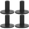 DIYEAH 4 Pezzi Tee da Golf in Silicone Nero, Supporto Riutilizzabile da 42 | Tappeti da Allenamento e Simulatori, Base Stabile, Uso su Campo Ufficiale, per Principianti