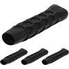 HOMOCONO 4 Pezzi Copertura Impugnatura in Silicone Nero | Design a Nido D'ape Esagonale, Superficie Antiscivolo, Supporto Ergonomico, per Allenamento in Campo