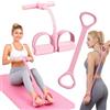 JoyIxtvzq Elastico 4 Tubi Con Pedale - Attrezzi Palestra Casa,Elastici Fitness | Fitness Corda Eelastica Per Pedali Con Figura 8 Estrattori, Allenatore Addominali Per Vita Bracci Gambe