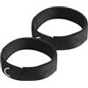 Zerodeko Cinturino Coscia Fitness Regolabile Imbottito 2 Anelli | Materiale Sbr, Chiusura Gancio, Taglia Unica, Nero, per Allenamento e Calcio