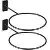 HOLIDYOYO 2 Pezzi Supporto per Palloni da Parete, Espositore Pallone da Calcio, Ferro Nero, per Basket, Pallavolo e Football, Salvaspazio, Facile Installazione