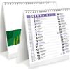 SOLOCALENDARI Calendario da Tavolo 2027 con Feste Settimane Lune e Santi con Numeri Grandi - Perfetto per casa e ufficio - Calendario ECOLOGICO Certificato FSC® Mix FSC-C107715 - BV-COC-011221 (Colore LAVANDA)