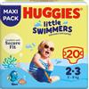 Huggies Little Swimmers, 20 Pannolini Costumino, Taglia 2-3 (3-8 kg)