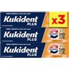 Kukident Plus Morso Insuperabile Crema Adesiva per Protesi Dentali Totali e Parziali, Sapore Neutro. Confezione da 3x35g
