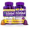 ZzzQuil Natura, MELATONINA per DORMIRE, INTEGRATORE con MELATONINA pura ed Estratti di Valeriana, Camomilla e Lavanda, MAXI FORMATO 2x72 Pastiglie Gommose, Gusto MISTO, FRUTTI DI BOSCO e MANGO BANANA