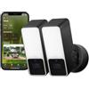 EVE Outdoor Cam set di 2 - videocamera con riflettore sicura, massima sicurezza e privacy (HomeKit Secure Video), 1080p, visione notturna, Wi-Fi (2.4 GHz)
