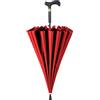 HEFJIAYCIQ Ombrello A Bastone, Ombrello Bastone Con Fibra Di Carbonio Più Lungo, Per L'escursionismo Pioggia Ombrello Antivento,Rosso,86cm/33inch