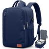 Lossga Zaino per Ryanair 40x30x20 Zaino da Viaggio 40x30x15 45x36x20 per Easyjet | Bagaglio a Mano con Cinghie di Compressione Borsa Antifurto Zaini Porta Pc Tasca per Bagnato Resistente All'acqua Leggero