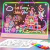 Awatty Lavagna da Disegno a LED, Giocattoli Regalo Bambini Bambine(Rosa) | Ricaricabile,10 Luci, 5 Luminosità,36×26cm,Tavolo o Muro,Giocattolo Educativo, Regalo Compleanno 4 5 6 7 8 9 10 11 12 13 Anni
