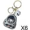 6 Pezzi Portachiavi Orsetto Zaino con Ciondolo Luce Notturna Accessori