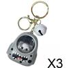 6 Pezzi Portachiavi Orsetto Zaino con Ciondolo Luce Notturna Accessori