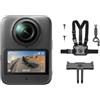 DJI Osmo 360 II Combo POV ciclismo su strada, fotocamera 8K 360° | Imaging a 360° HDR nativo in 8K/60 fps, 105 GB, gamma dinamica di 14,5 stop, AI SuperNight 2.0, fissaggio sicuro della fotoca