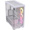 Corsair Case PC CORSAIR 3500X RSR ARGB, vetro temperato, mid-tower, 3 ventole ARGB RS120-R, bianco