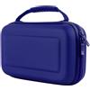 Orzly Custodia protettiva Orzly compatibile con Nintendo Switch e New Switch OLED, di colore blu scuro. Borsa da viaggio rigida, portatile, con tasche per accessori e giochi