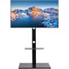 StarTech Supporto a pavimento per televisore - Modello FFRF-U-600A-XK - Adatto per televisori fino a 165 cm - Standard VESA 600x400 - Struttura fissa - Capacità massima: 30 kg - Materiale: metallo - Colore: nero