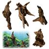 Sikweny 4 Pezzi Legno Acquario Piccolo Soprammobile Legno Galleggiante 8-15 CM | Decorazioni Acquario Acqua Dolce Decorazione per Acquariologia Rettili Decorazione D'interni