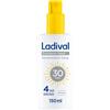 Ladival Crema solare spray per pelle secca, SPF 30, con acido ialuronico | Per dermatite e pelle secca, idratante con acido ialuronico, protezione 4 cellule, impermeabile