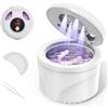 HOMEASY Dispositivo di pulizia a ultrasuoni, 45000 Hz, pulitore a ultrasuoni, Dental Pod, UV, 24 W, 200 ml, per protesi dentali, supporto dentale, testina per spazzolino da denti, bianco