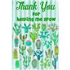 CreateSpace Independent Publishing Platf Thank You for Helping Me Grow: Teacher Notebook, Thank You Gift for Teachers, Work Book, Planner, Journal, Diary (Watercolor Cactus Soft Cover)