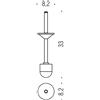 Colombo Design Basic manico con ciuffo ricambio per B2706 B2707 codice prod: B27580CR