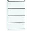 Bisley 696 Light - Armadietto con 4 cassetti, DIN A4, in Metallo, 62,2 x 80 x 132,1 cm, Colore: Bianco