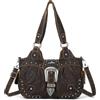 Angel Kiss Borsa Donna Pelle PU Borsa a Mano Tracolla Elegante Tote Bag Media Impermeabile Molte Tasche Scomparti, per lavoro, quotidiano, Shopper, vita, Natale e festa ect