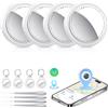 Tukio Air Tag Smart Localizzatore 4 Pezzi, Supporto Apple Dov'è (solo iOS) | Bluetooth Trova Oggetti, Batteria Sostituibile, Smart Finder Tracker per Chiavi Bagaglio Portafoglio Bicicletta Zaino Borsa