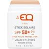 EQ | Stick crema solare viso bio - sabbia beige - Protezione molto alta SPF50+ - 10g - Per atleti e bambini - Resistente all'acqua - Filtri minerali - Rispetta l'ambiente marino - Prodotto in Francia