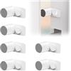 xlwen 6 Pezzi Fermaporta per Porte e Fermaporta per Bambini e Animali Domestici, Sicurezza Blocca Porte e Finestre,due Modalità di Apertura e Chiusura, Anti-Pizzicamento Scientifico.（Bianco）