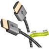 goobay Cavo HDMI Slim High Speed con Ethernet, 2 metri/4K (3840 x 2160) UHD @ 60 Hz fino a 18 Gbps, trasmissione audio e video per esempio PlayStation 5, Xbox ONE o Fire TV, 75753