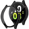 LEIXIUER Pellicola Protettiva per Schermo Compatibile con Samsung Galaxy Watch 5 Bluetooth 40mm 44mm/LTE 44mm, Vetro Temperato Caso PC Protettivo Antigraffio Custodia, Nero 40mm