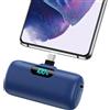 Feob Mini Power Bank USB C 5500mAh, 15W PD 3.0A Carica Rapida Caricabatterie Portatile Compatta e Carino Powerbank Batteria Esterna con LED Display per iPhone 17/16/15, Samsung, Note, Huawei ecc